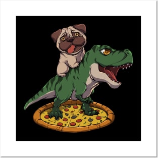 Pugasaurus Rex: Pug's Adventurous Ride Through Time Posters and Art